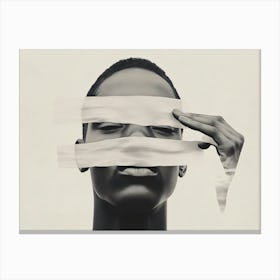 Man With His Eyes Covered Canvas Print