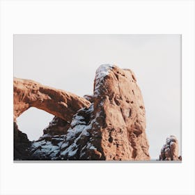 Desert Arch Snow Canvas Print