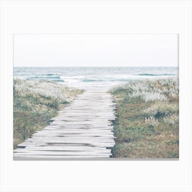 Wooden Beach Walkway Canvas Print