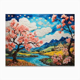 Cherry Blossoms ala Vincent 2 Canvas Print