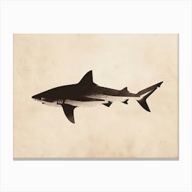Angel Shark Silhouette 3 Canvas Print
