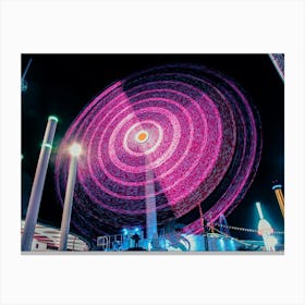 Ferris Wheel At Night Canvas Print