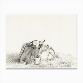 Lying Cow (1816), Jean Bernard Canvas Print