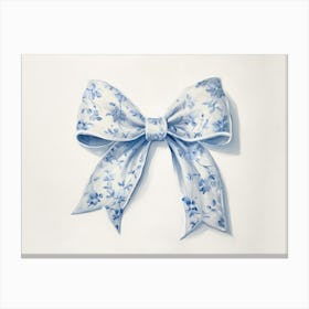 coquette blue bow 1 Canvas Print