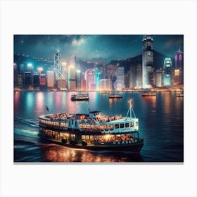 Night In Hong Kong 1 Canvas Print