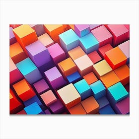 Colorful Cubes Canvas Print