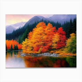 Peak Of Color In The Valley 2 Canvas Print