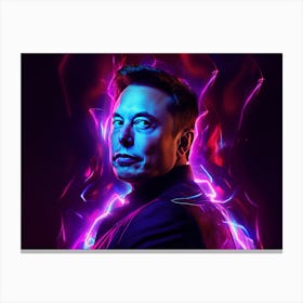 Elon Musk - Electric Vibes Canvas Print