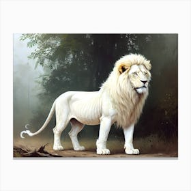 White Lion 10 Canvas Print