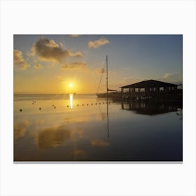 Sunset At The Beach Canvas Print