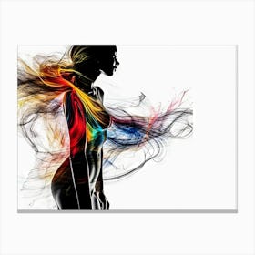 Silhouette Of A Woman 3 Canvas Print