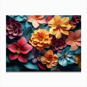 Flowers Wallpaper 4 Canvas Print