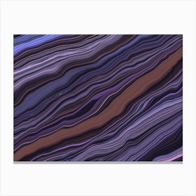Abstract Purple Wavy Pattern Canvas Print