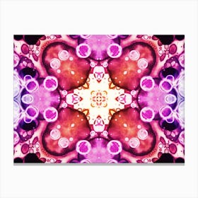 Watercolor Abstraction Pink Fractal Canvas Print