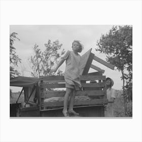 Untitled Photo, Possibly Related To Loading Truck With Table Which Will Be Carried By This Migrant Family To Canvas Print