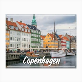 Copenhagen, Denmark - Charming Scandinavian Cityscape Toile