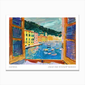 Genoa From The Window Series Poster Painting 4 Canvas Print