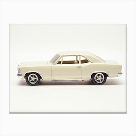 Toy Car 68 Chevy Nova White Canvas Print
