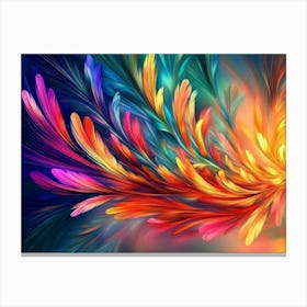 Colorful Feathers 2 Canvas Print