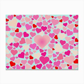 Heart Patchwork Canvas Print