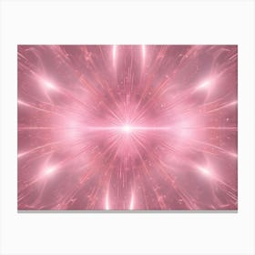 Abstract Background With Glowing Pink Lines Radiating Outward From A Central Point, Creating A Starburst Effect Canvas Print