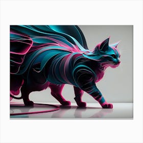 3d Cat 2 Canvas Print