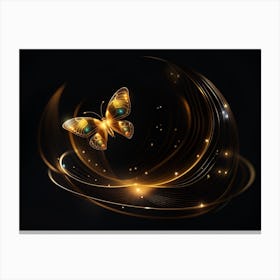 Golden Butterfly - Butterfly Stock Videos & Royalty-Free Footage Canvas Print