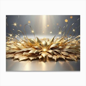 Christmass style sparkling silver gold background 13 Canvas Print