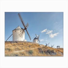 White Windmills Canvas Print