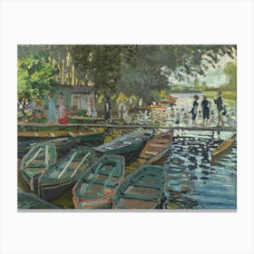 Bathers At La Grenouillère (1896), Claude Monet Canvas Print