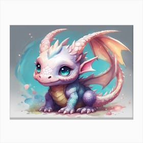 Happy Baby Dragon 2 Canvas Print