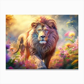 Majestic Lion 02 - AfriDesigns Canvas Print