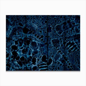Blue Abstraction Texture Deep Ocean Floor Canvas Print