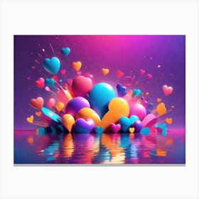 Colorful Heart Creative 3 Canvas Print