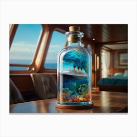4default Luxury Cruise Ship In A Bottle High Detail Sharp Focus 0 Canvas Print