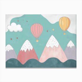 Hot Air Balloons In The Sky Canvas Print