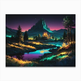 Night In The Forest 1 Canvas Print