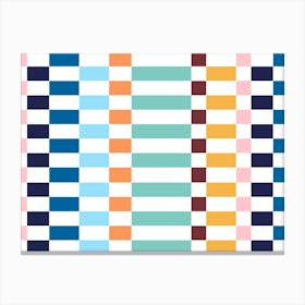 Multi Colour Checkerboard Pattern Canvas Print