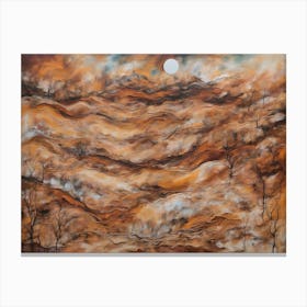 Abstract warm summer landscape Canvas Print