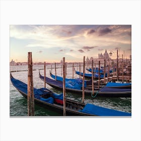 Venice Gondolas And Santa Maria Della Salute Canvas Print