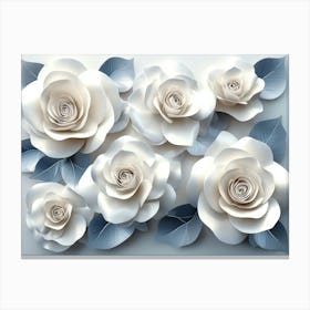 Paper Roses 14 Canvas Print