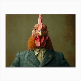 Absurd Bestiary: From Minimalism to Political Satire.Rooster Canvas Print