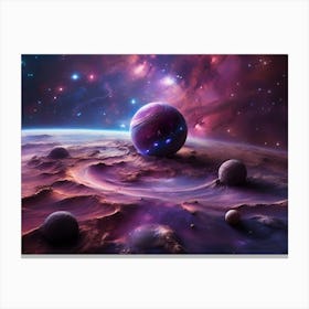 Nebula Paintings Art Print 1 Canvas Print