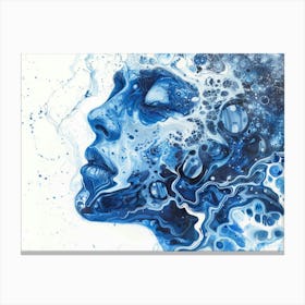 Blue Water Splash 2 Canvas Print