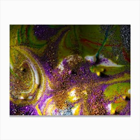 Purple And Gold Swirls 1 Canvas Print