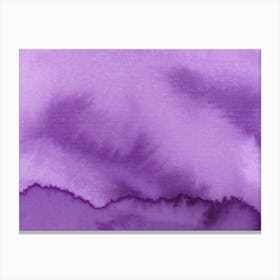 watercolor washes painting art abstract contemporary minimal minimalist emerald purple magenta office hotel living room 5 Canvas Print