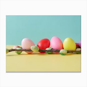 Easter Eggs On A Branch Canvas Print