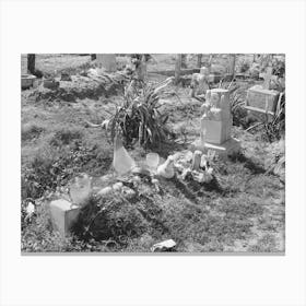 Mexican Grave, Raymondville, Texas By Russell Lee 1 Canvas Print