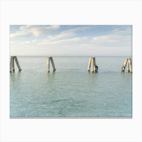 Calm Lake In The Winter Canvas Print