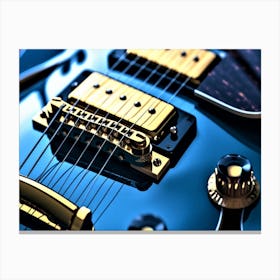 Blues Soul Series 8 - Close Up Of An Electric Guitar Canvas Print